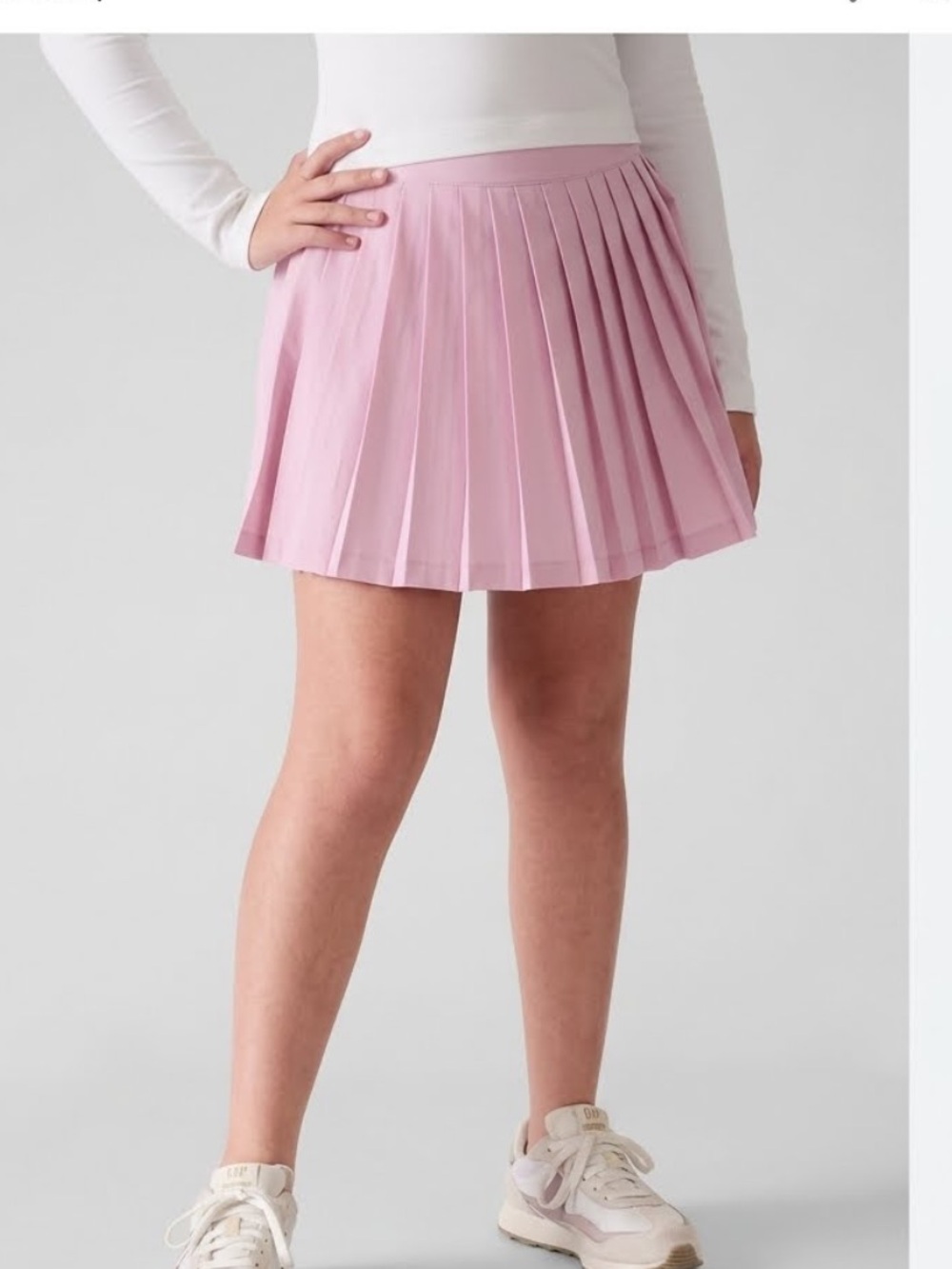 Athleta Barbie Pink Pleated Kids Skort - capsule wardrobe - preppy - tennis